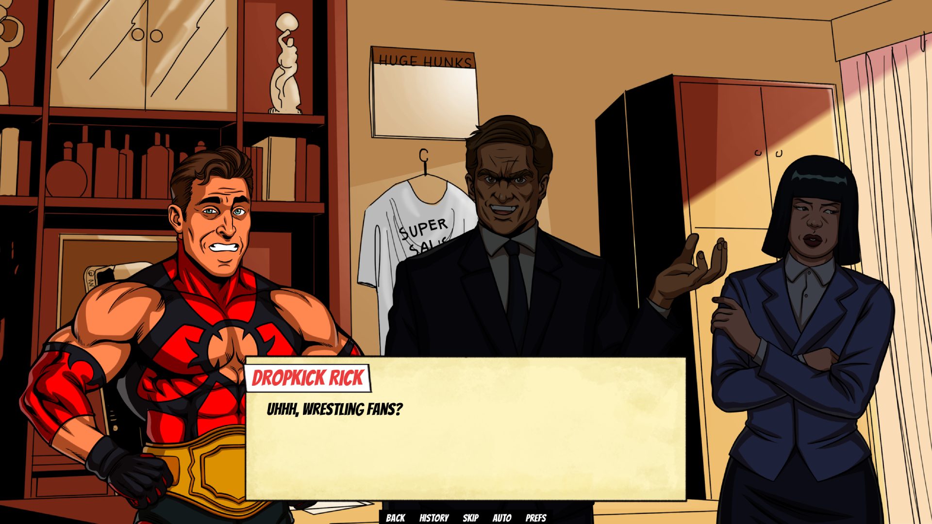 Key art: a locker room scene.