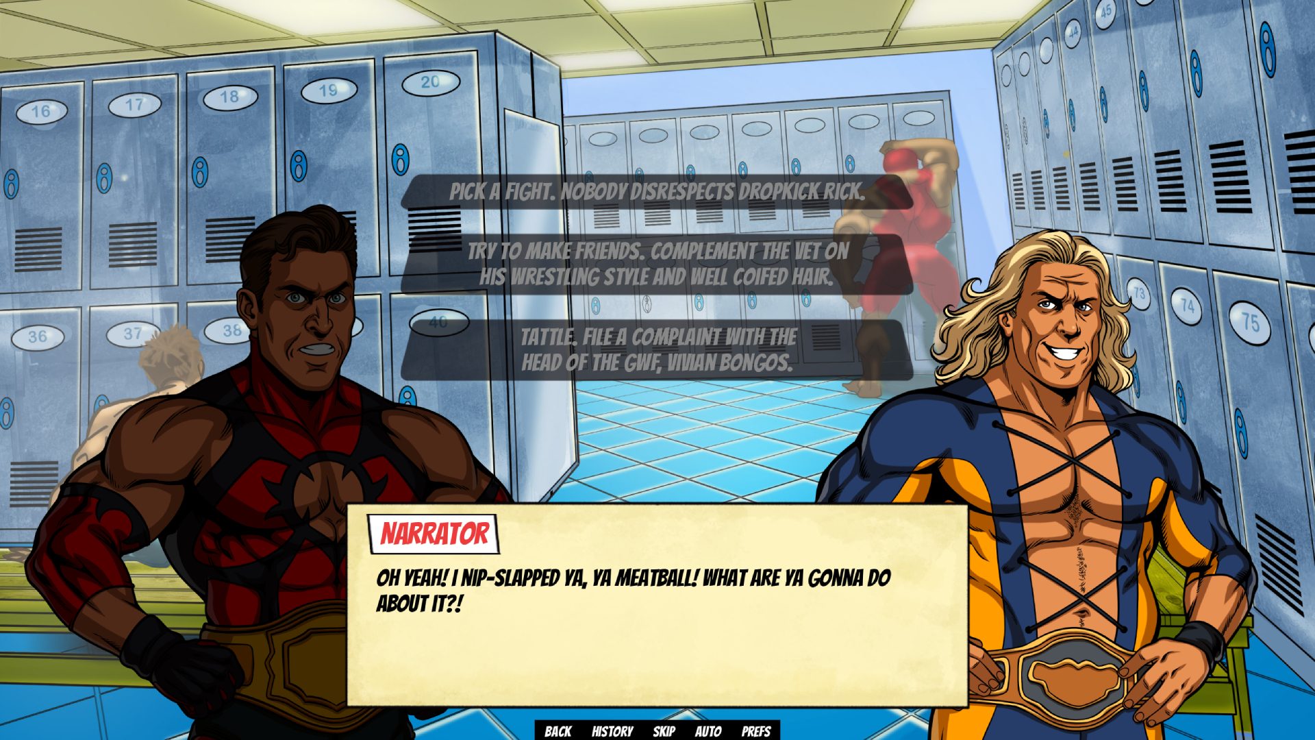 Key art: a comic panel from Dropkick Rick.
